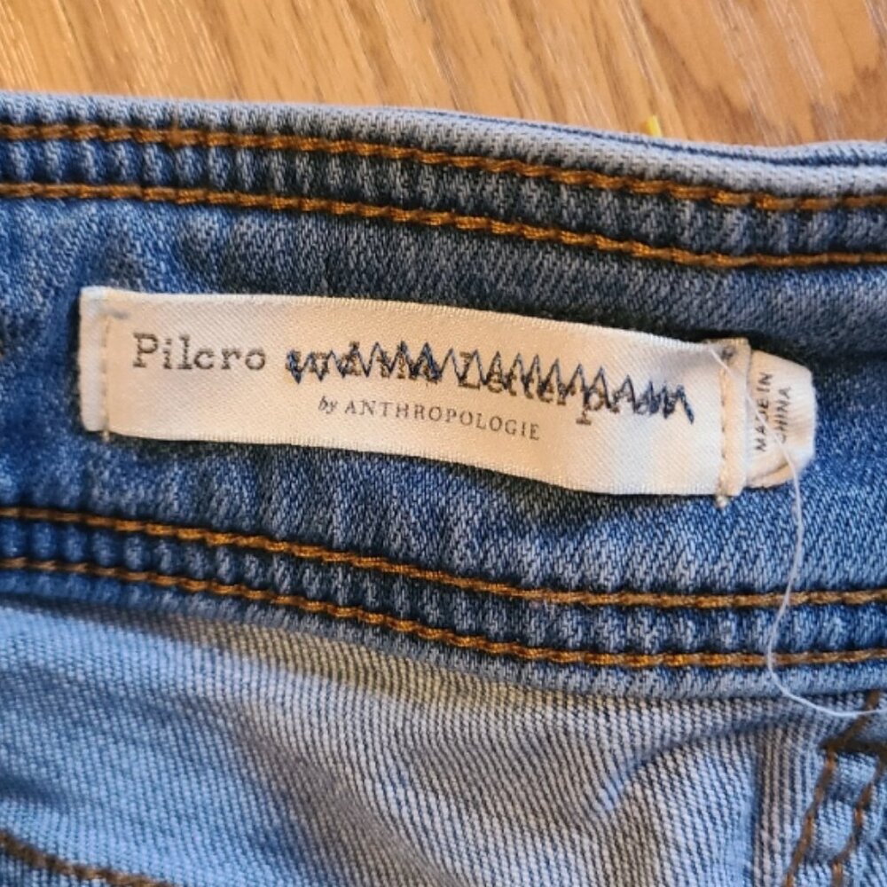 ANTHRO PILCRO LETTERPRESS DOUBLE PLEAT CROP ULTRA HIGH-RISE TROUSER JEANS sz 27 - Picture 6 of 8